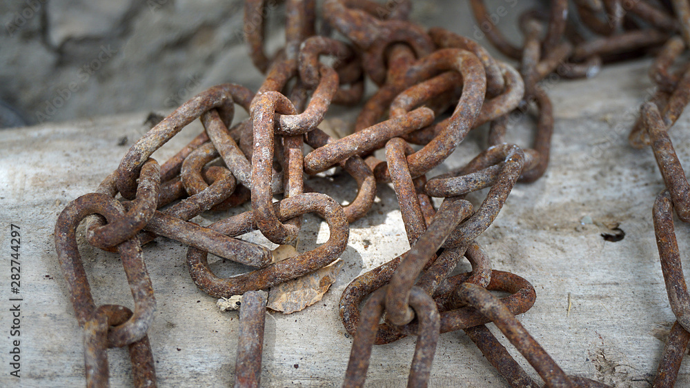 rusty obsolete chain, rusty iron chain, rusty obsolete chain, rusty iron chain,