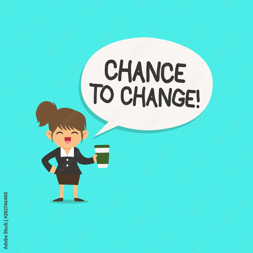 Word writing text Chance To Change. Business concept for The opportunity for transformation New Business Ideas. Word writing text Chance To Change. Business concept for The opportunity for transformation New Business Ideas.