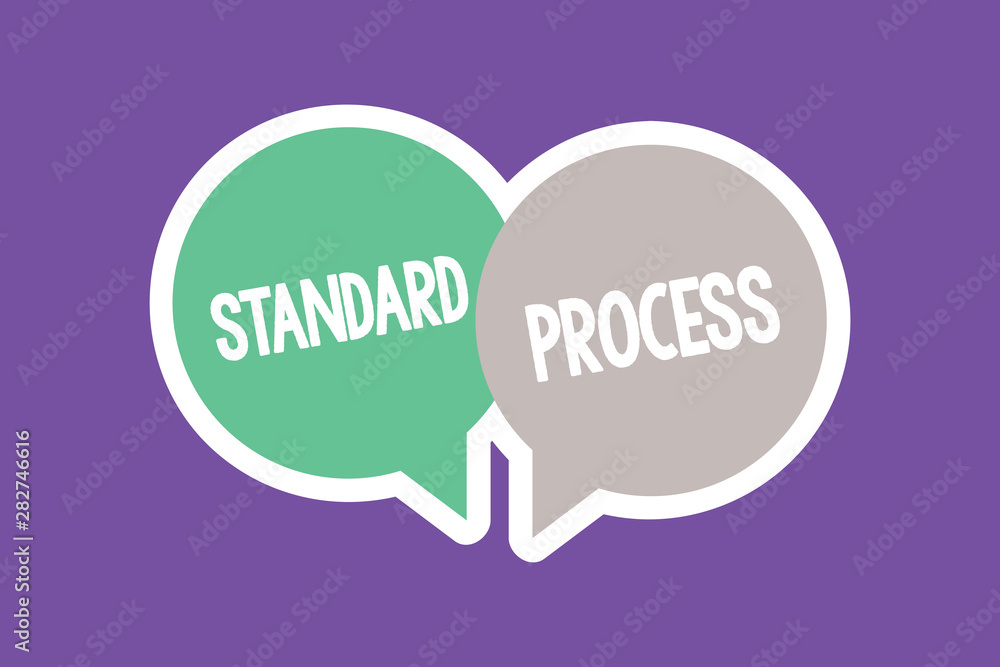 Text sign showing Standard Process. Conceptual photo rules made to be matched with final product quality.