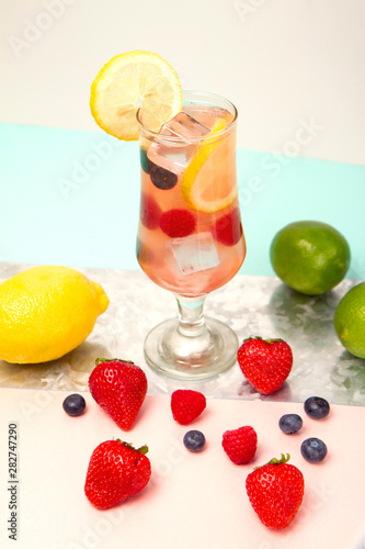 Summer Fruity Cocktails Drinks Colourful