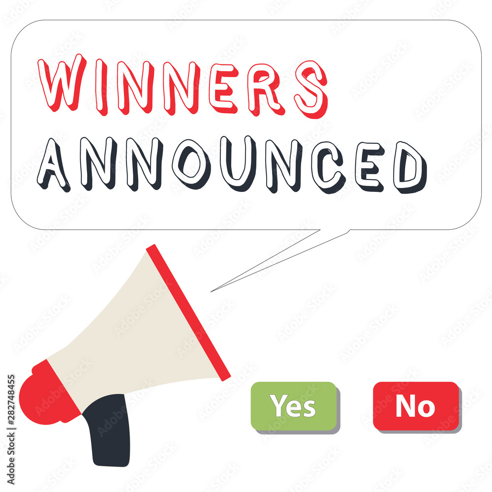 Word writing text Winners Announced. Business concept for Announcing who won the contest or any competition.