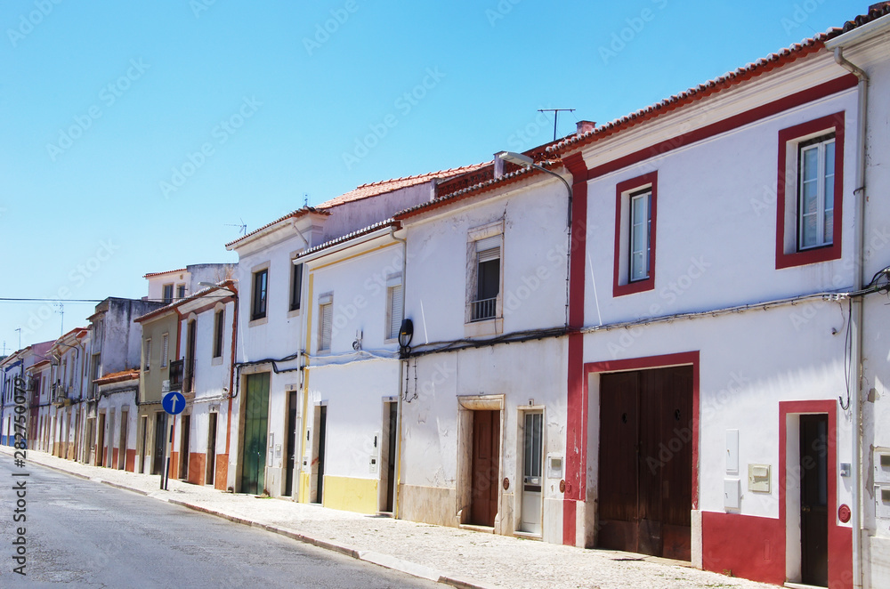 colorful facades at south of Portugal, Borba city