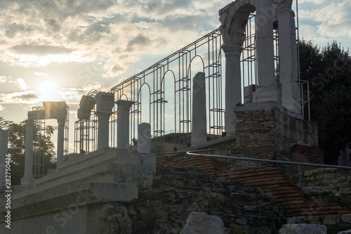 Auditorium of Ancient Roman city of Augusta Traiana, Stara Zagora, Bulgaria photo