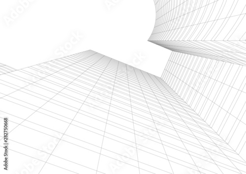 architecture building 3d vector illustration