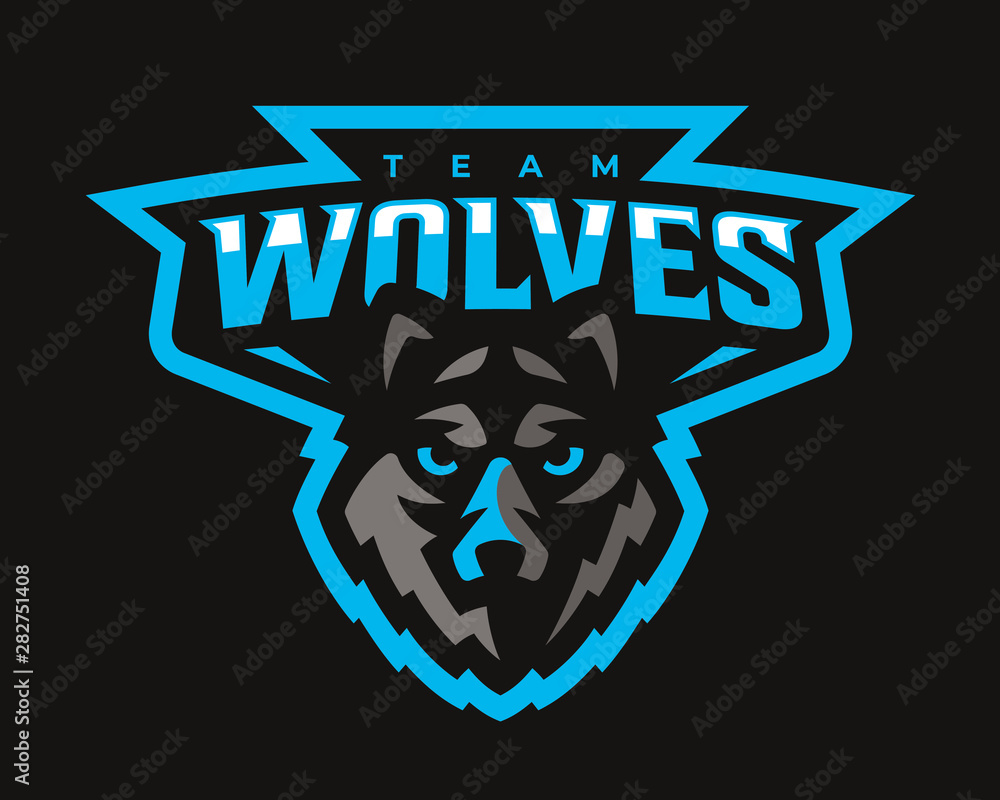 Wolf modern logo. Wolf emblem design template for a sport and eSport ...