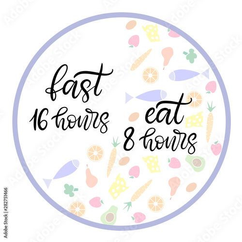 Intermittent Fasting lettering vector illustration