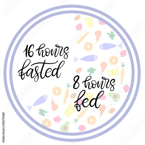 Intermittent Fasting lettering vector illustration