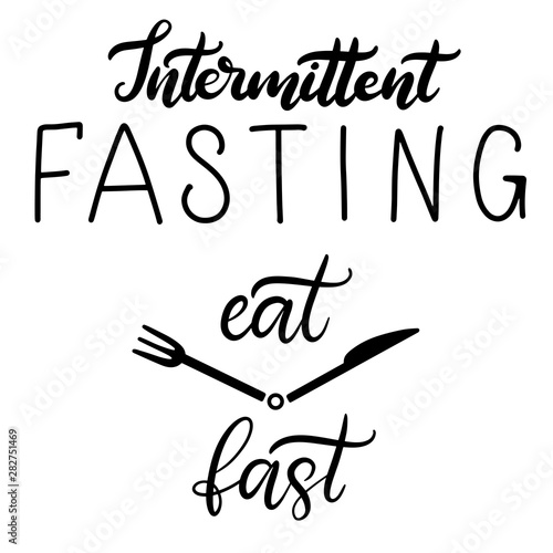 Intermittent Fasting lettering vector illustration
