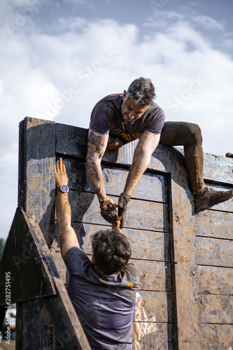 Canvas Print Bison Race - Obstacle Race, Sports Competition, Belarus, May 2019