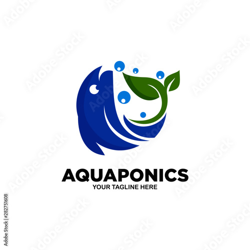 Aquaponics Logo Stock Vector Template