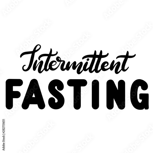 Intermittent Fasting lettering vector illustration