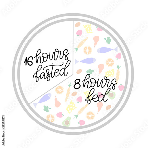 Intermittent Fasting lettering vector illustration