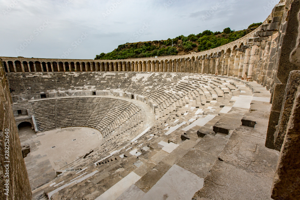 Ruins of stadium at Aspendos, Turkey old