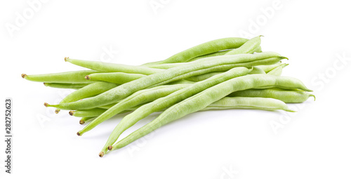 long beans isolated on white background.full depth of field