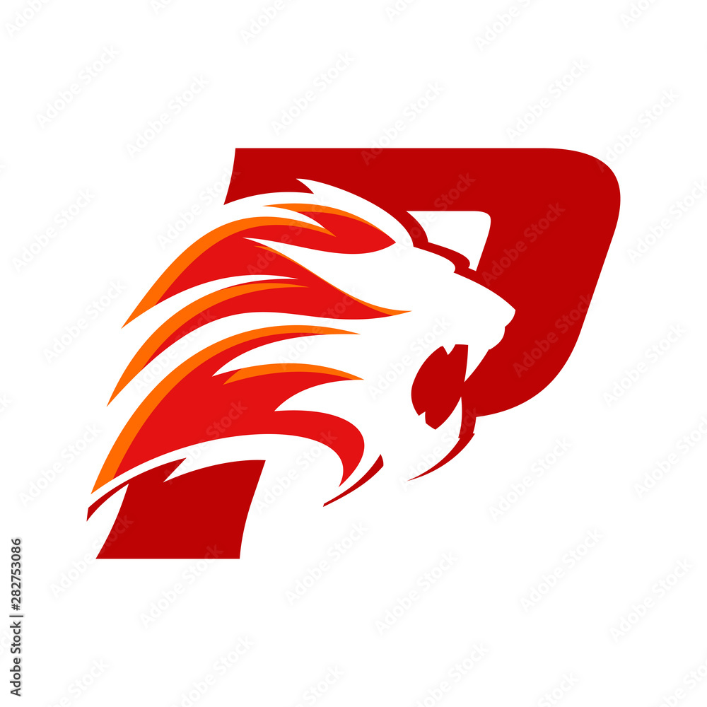 Naklejka premium Red Lion font