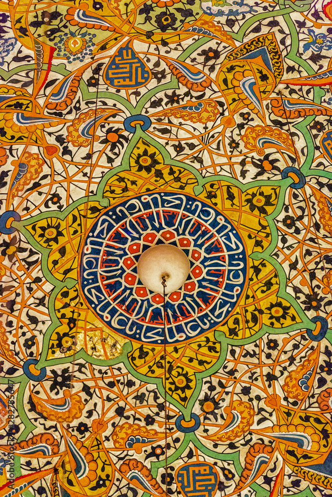Tile engraving at Mevlana mausoleum in Konya, Cappadocia, Turkey