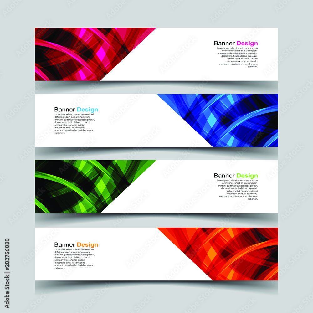 Naklejka premium Vector Abstract design banner web template