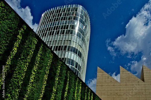 Vertical garden to attenuate street noise and cityscape, Mexico City  photo