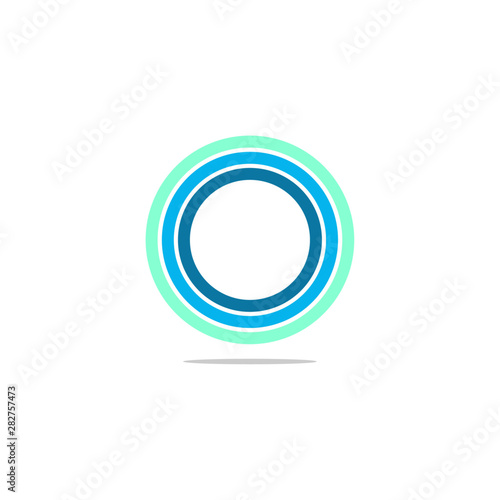 simple typography cirlce vector logo