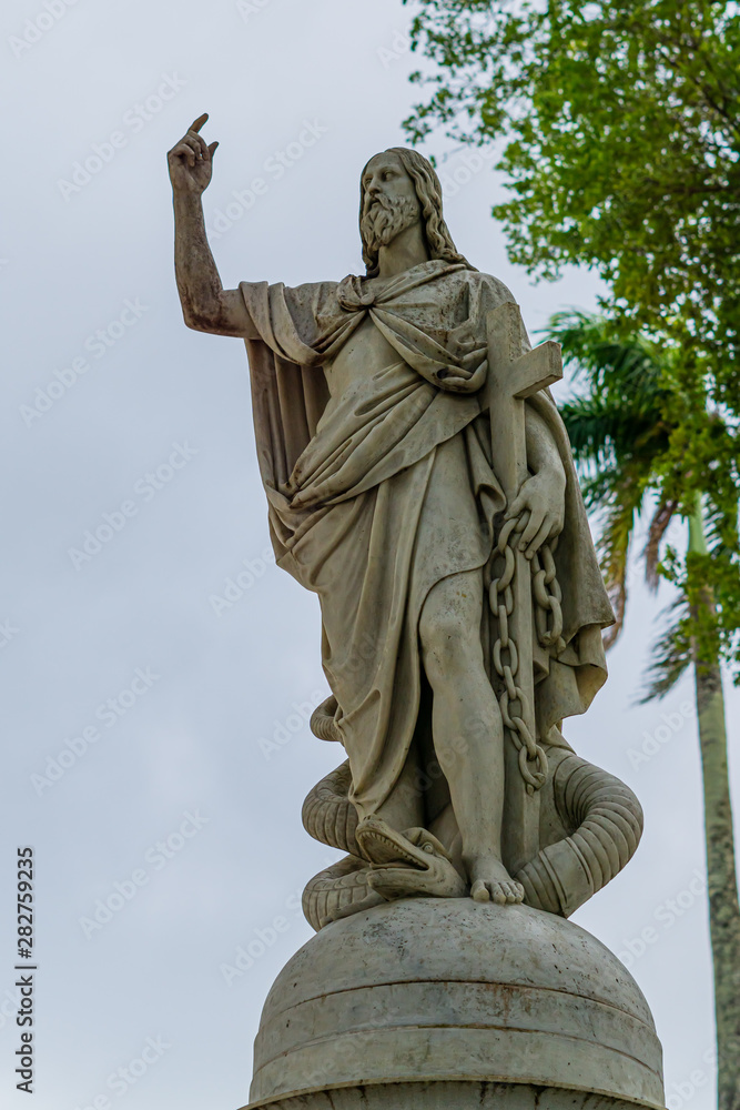 Christ statue at the Bonfim Square