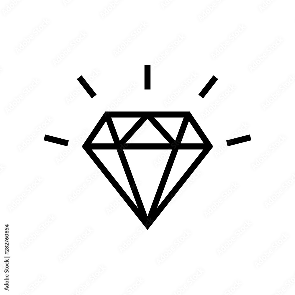 Diamond icon vector crystal luxury symbol illustration Diamond icon vector crystal luxury symbol illustration