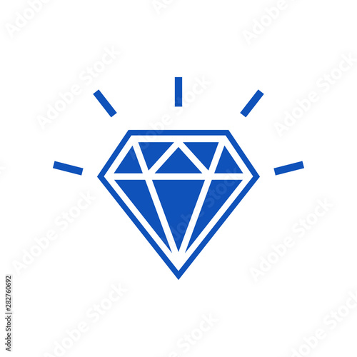 Diamond icon vector crystal luxury symbol illustration