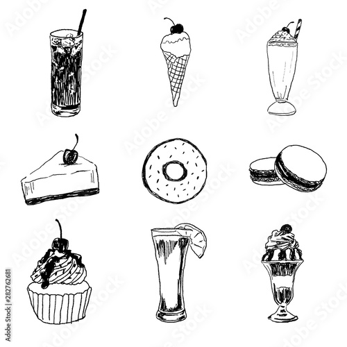 sweet and dessert illustration pack