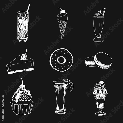 sweet and dessert illustration pack