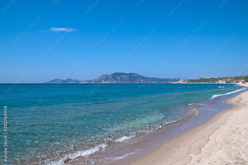 Landscape shot of the island Kos in Greece