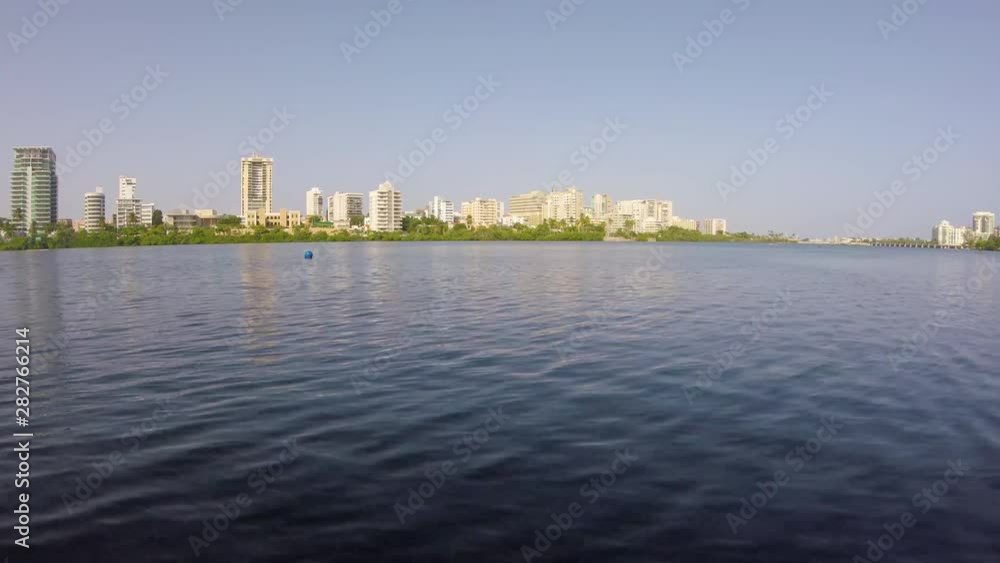 Wind creating small waves in a lagoon in Condado, Puerto Rico Wind creating small waves in a lagoon in Condado, Puerto Rico
