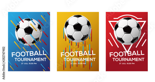 Color Football tournament flyer background