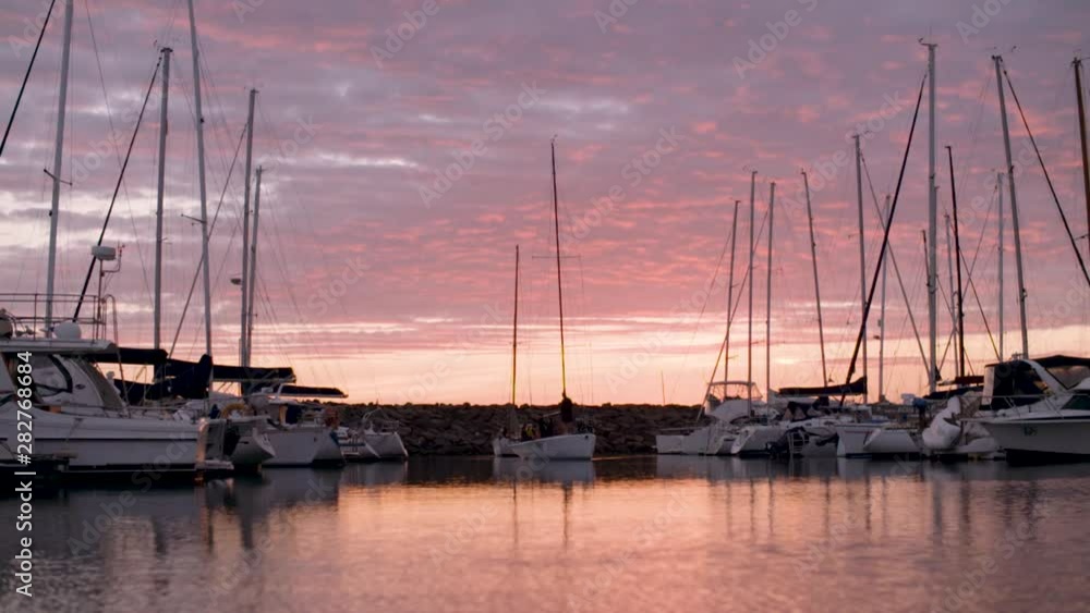 super slow motion yacht at sunset super slow motion yacht at sunset
