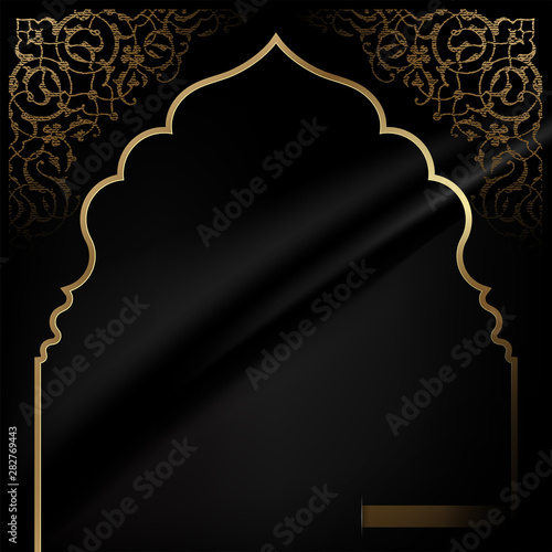 Hajj and umrah leaflet, poster, banner template or competition Quran and Athan square photo
