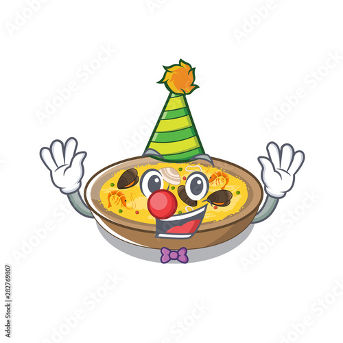 Clown spanish paella isolated in the character