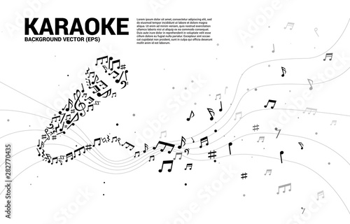 Sound wave microphone icon from music note melody dancing. karaoke and concert graphic visual style concept