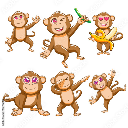 monkey vector graphic clipart design