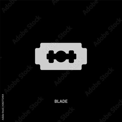 white blade vector icon on black background. modern flat blade from weapons concept vector sign symbol can be use for web, mobile and logo.