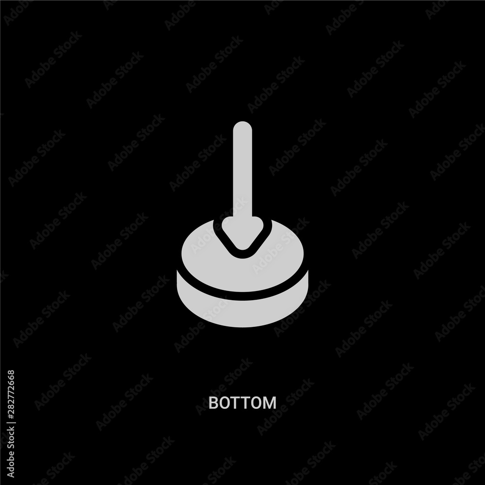 white bottom vector icon on black background. modern flat bottom from ui concept vector sign symbol can be use for web, mobile and logo. white bottom vector icon on black background. modern flat bottom from ui concept vector sign symbol can be use for web, mobile and logo.