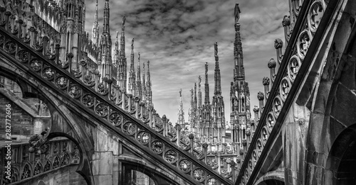 Roof terraces of Milan Cathedral, Lombardia, Italy