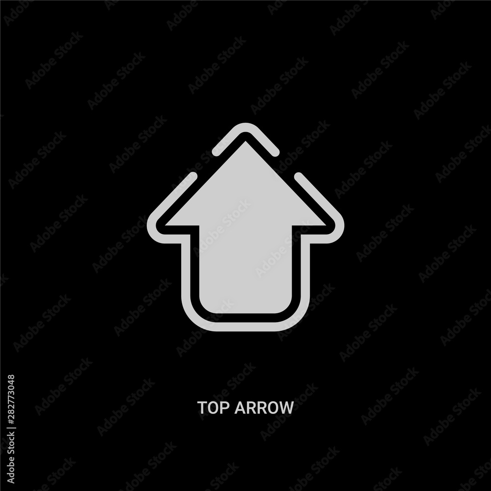 white top arrow vector icon on black background. modern flat top arrow from ui concept vector sign symbol can be use for web, mobile and logo. white top arrow vector icon on black background. modern flat top arrow from ui concept vector sign symbol can be use for web, mobile and logo.