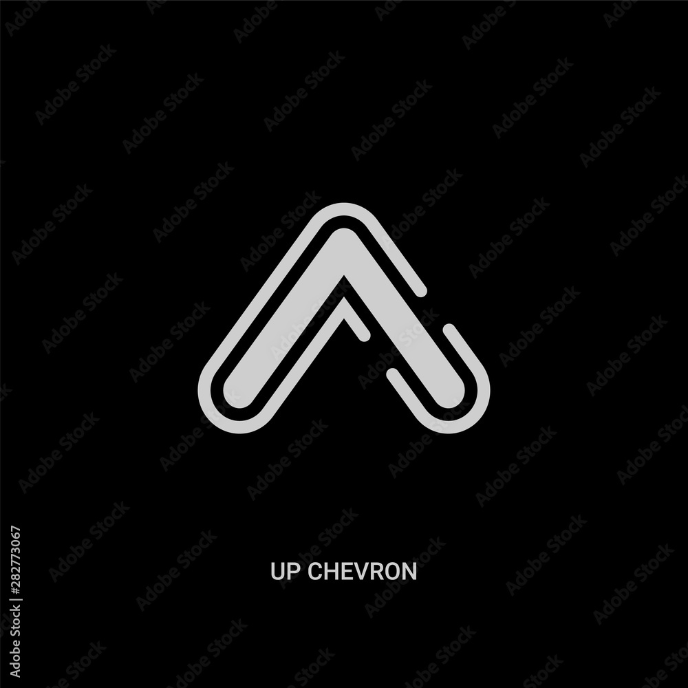 white up chevron vector icon on black background. modern flat up chevron from ui concept vector sign symbol can be use for web, mobile and logo. white up chevron vector icon on black background. modern flat up chevron from ui concept vector sign symbol can be use for web, mobile and logo.