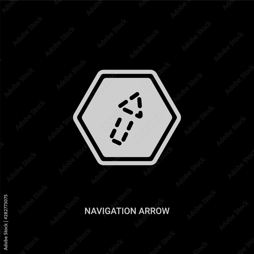 white navigation arrow with broken line vector icon on black background. modern flat navigation arrow with broken line from ui concept vector sign symbol can be use for web, mobile and logo. white navigation arrow with broken line vector icon on black background. modern flat navigation arrow with broken line from ui concept vector sign symbol can be use for web, mobile and logo.