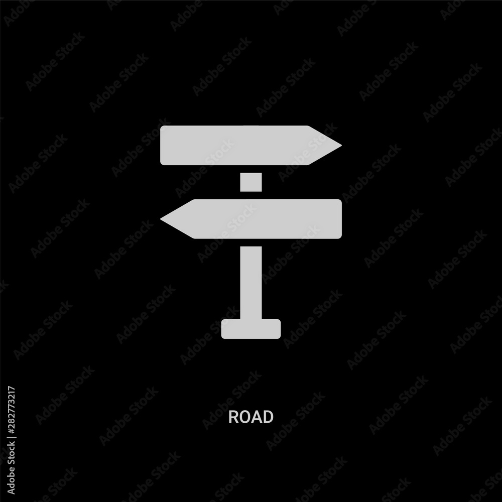 white road vector icon on black background. modern flat road from ui concept vector sign symbol can be use for web, mobile and logo. white road vector icon on black background. modern flat road from ui concept vector sign symbol can be use for web, mobile and logo.