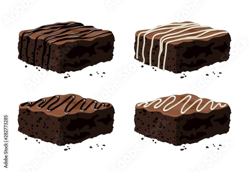 vector chocolate brownies