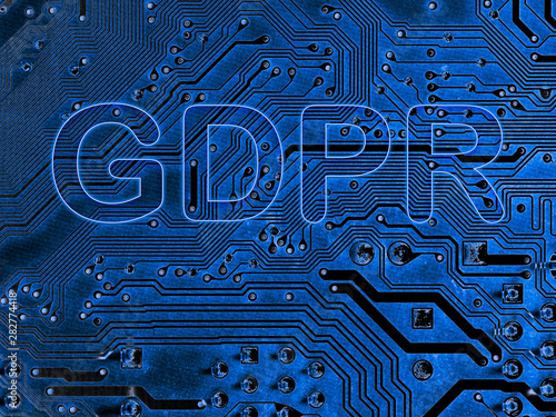 Abstract,close up of Mainboard Electronic computer background. (GDPR,General Data Protection Regulation)