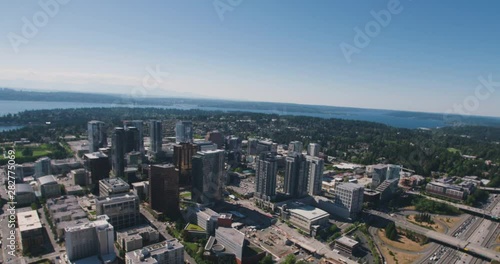 Bellevue Washington USA Aerial View of Downtown Skyline photo