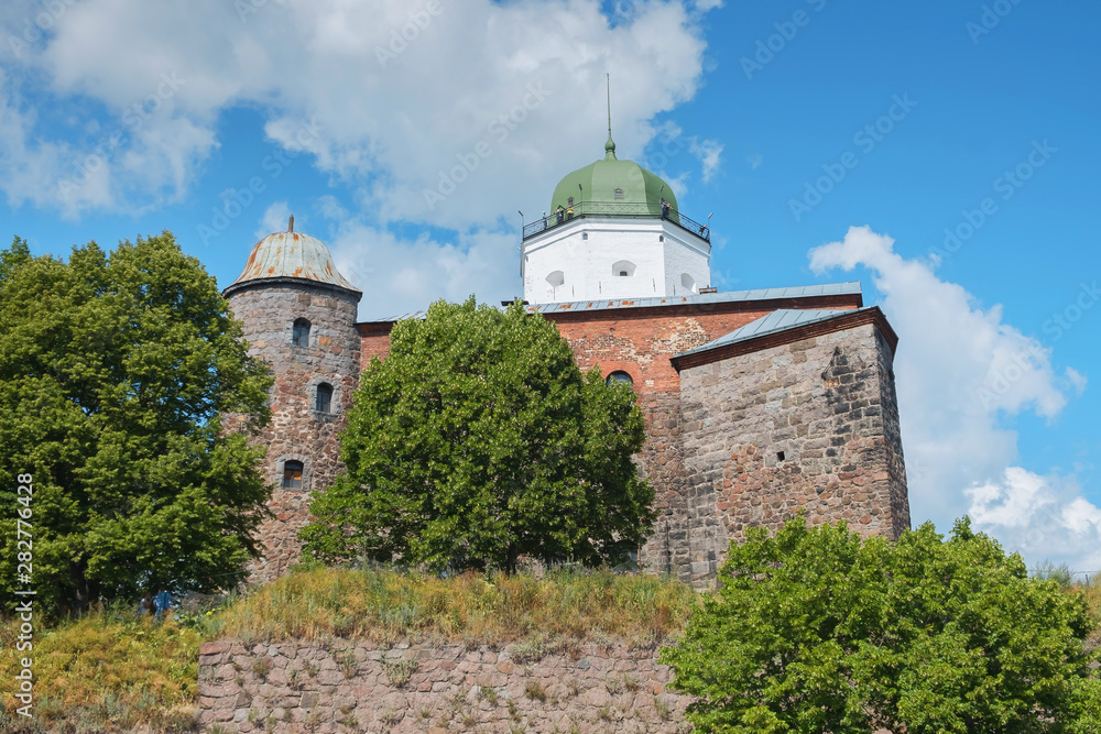 Medieval castle in the city of Vyborg