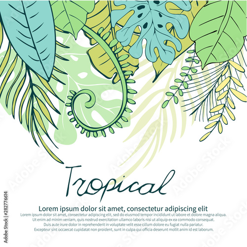 Botanical illustration. Vector floral background