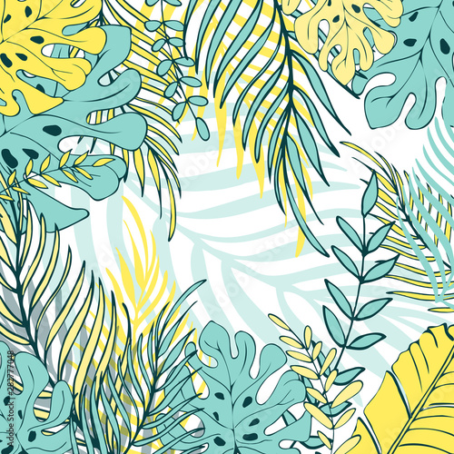 Colorful Wallpaper in a tropical style