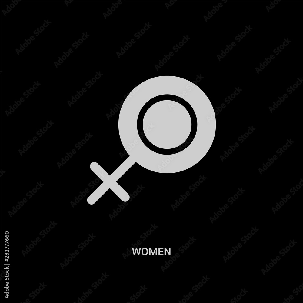 white women vector icon on black background. modern flat women from people concept vector sign symbol can be use for web, mobile and logo. white women vector icon on black background. modern flat women from people concept vector sign symbol can be use for web, mobile and logo.